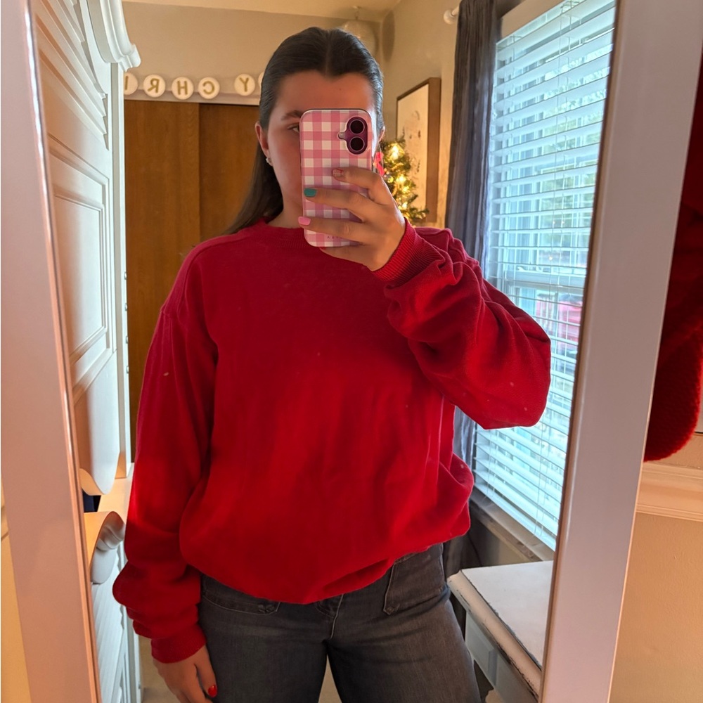 Red Crewneck Sweatshirt